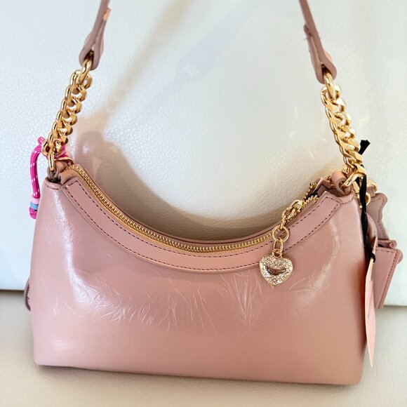 NWT Juicy Couture Juicify Shoulder Bag With Bag Charms pink purse - Picture 2 of 6